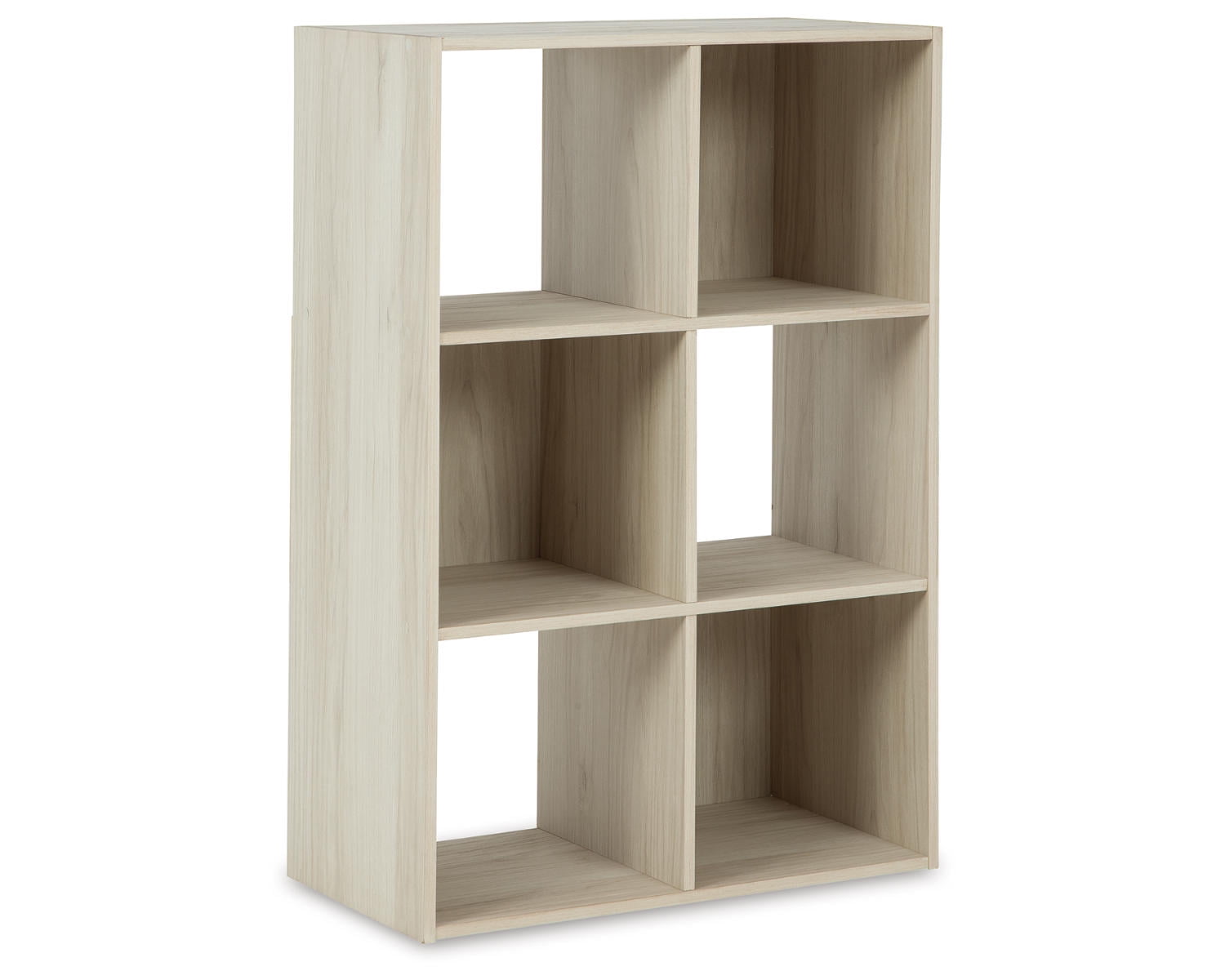 Transitional 6-Cube Organizer in White with Space-Saving Design