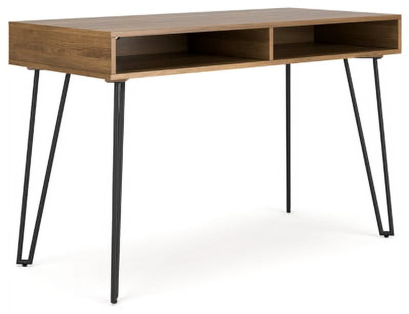 Strumford 47'' Black and Brown Contemporary Home Office Desk