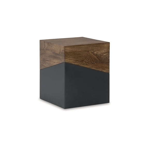 Signature Design by Ashley Contemporary Trailbend Accent Table Brown/Gunmetal