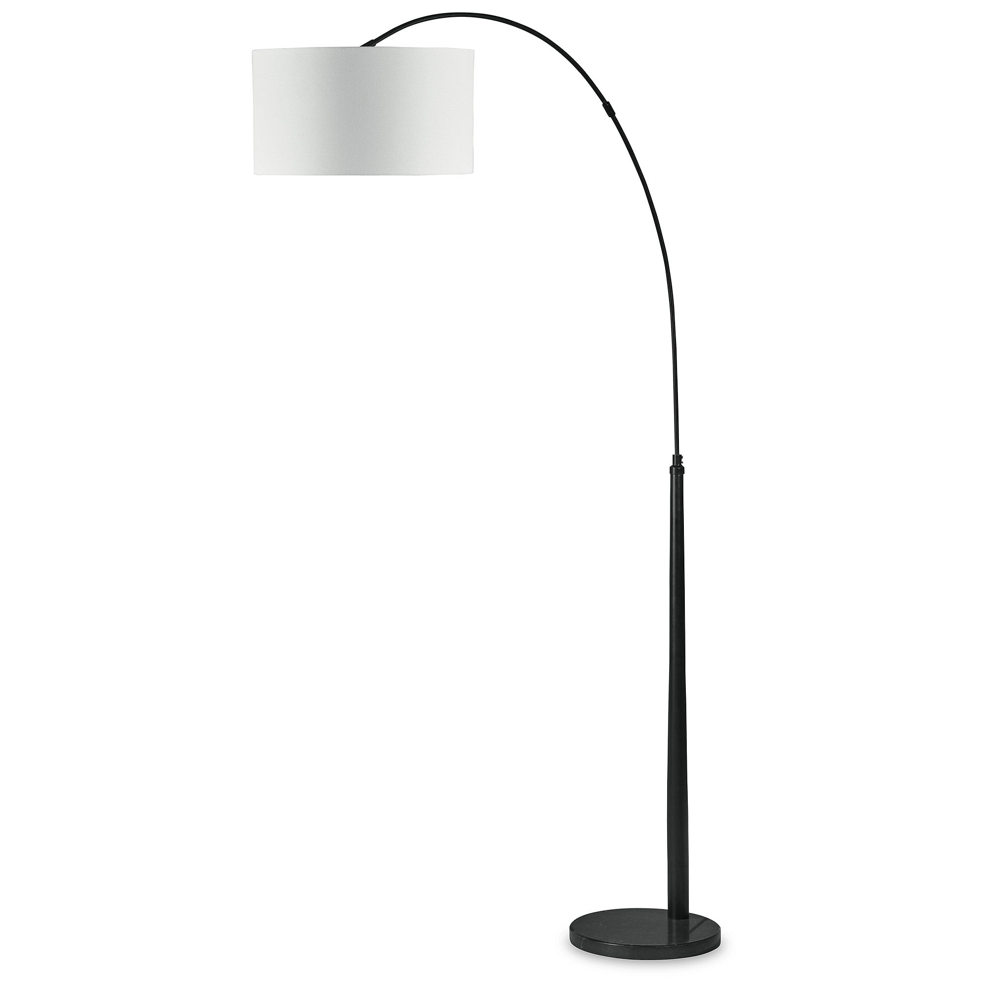 Veergate Black and White Contemporary Arc Floor Lamp