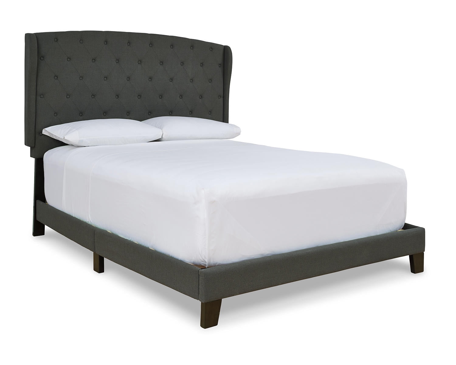 Signature Design by Ashley Contemporary Vintasso Queen Upholstered Bed Charcoal