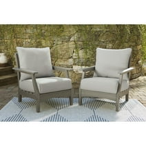 Signature Design by Ashley Contemporary Visola Lounge Chair with Cushion, Set of 2, Gray