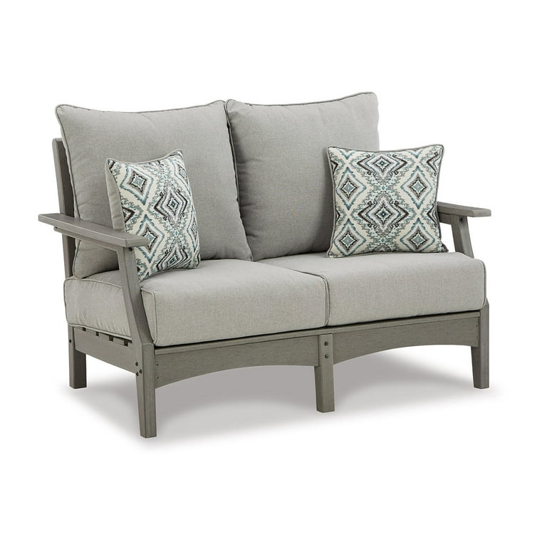 Visola Outdoor Loveseat with Cushion - Gray Visola Outdoor Loveseat with Cushion - Gray