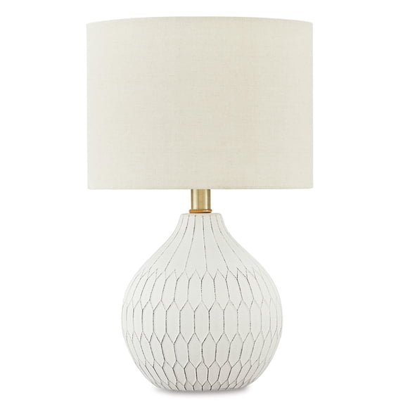 Signature Design by Ashley Contemporary Wardmont Table Lamp White
