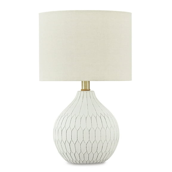 Signature Design by Ashley Contemporary Wardmont Table Lamp  White