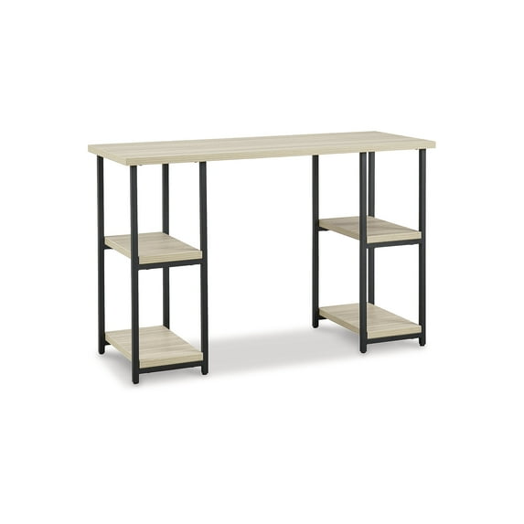 Signature Design by Ashley Contemporary Waylowe 48" Home Office Desk, Natural/Black