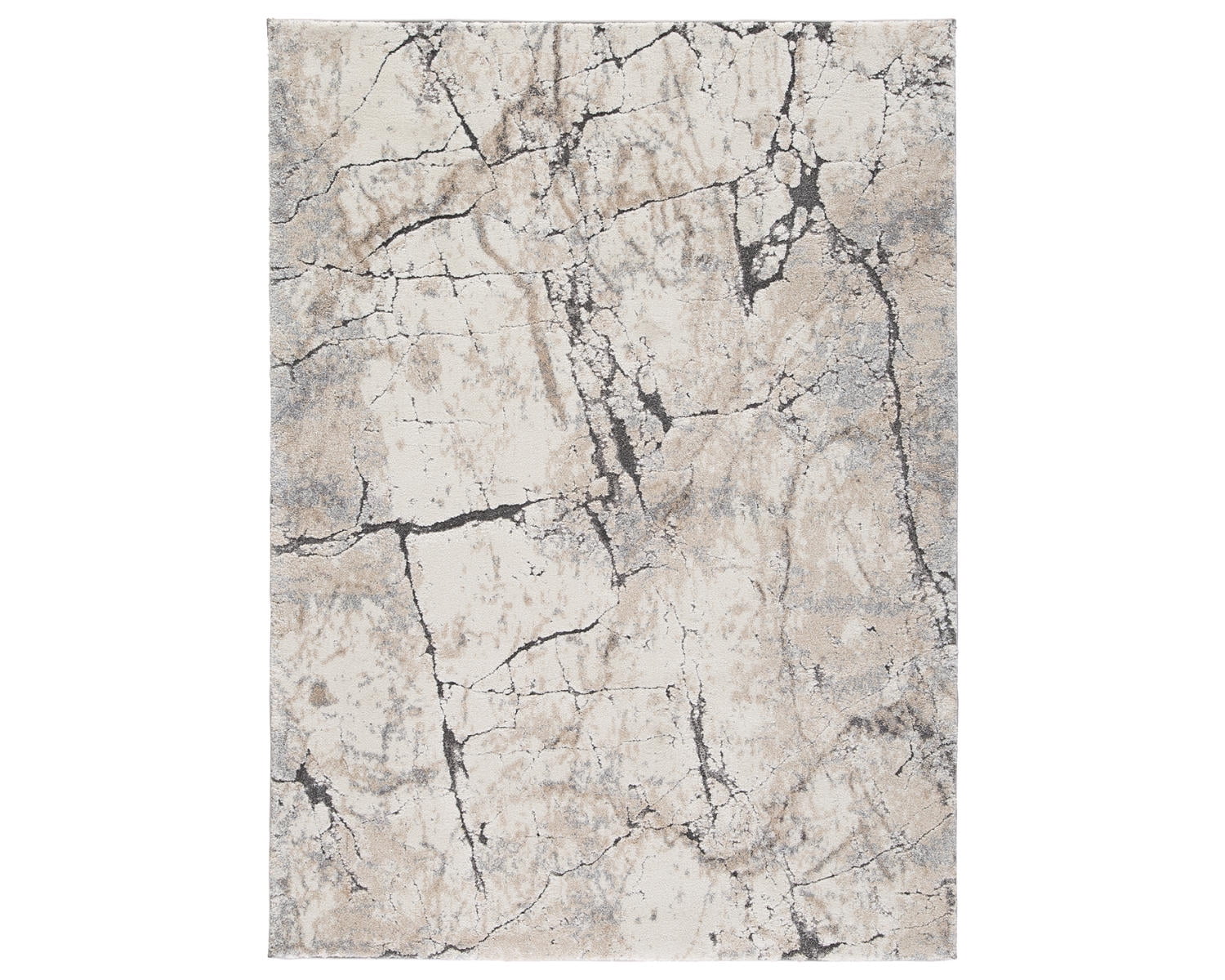 Wyscott 8' x 10' Beige and Gray Abstract Synthetic Rug
