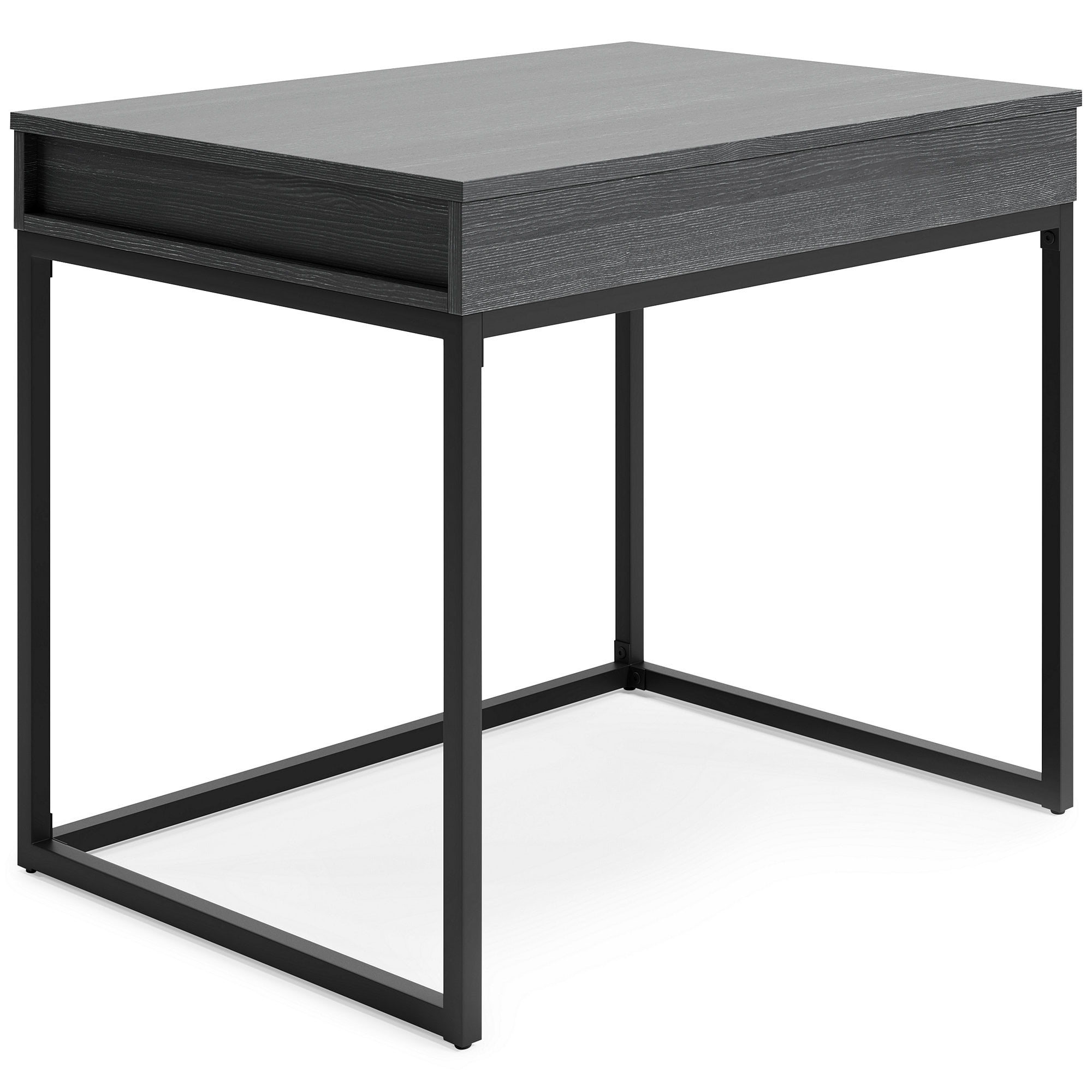 Sleek Black 36" Contemporary Home Office Desk with USB Port