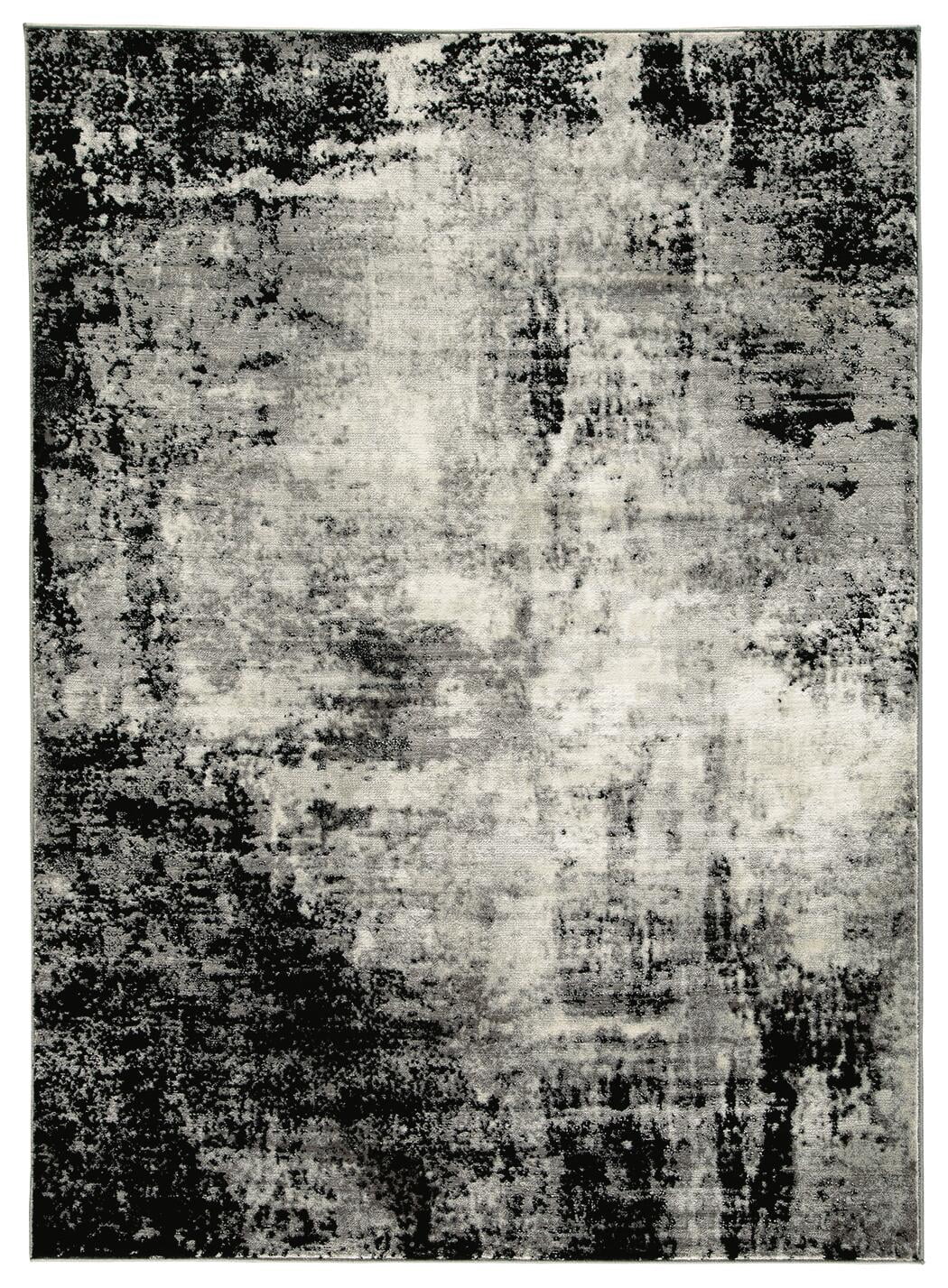 Signature Design by Ashley Contemporary Zekeman 5'3" x 7'7" Rug Black/Cream/Gray