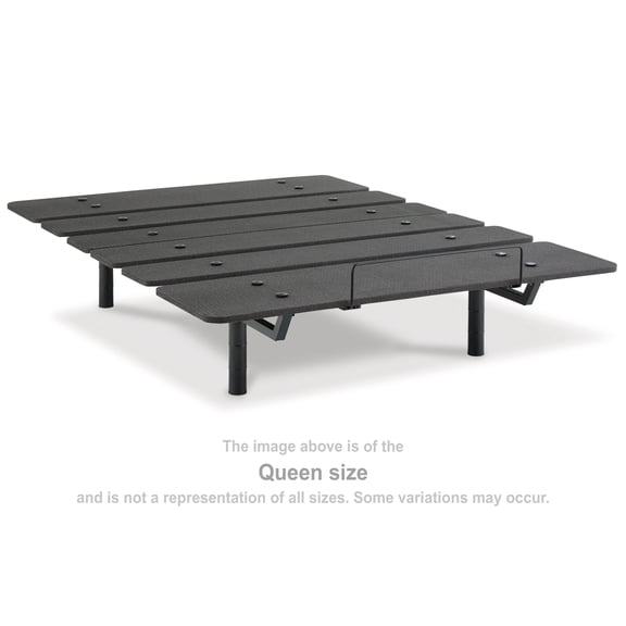 Signature Design by Ashley Cosmic Power Base Full Adjustable Bed Base, Black