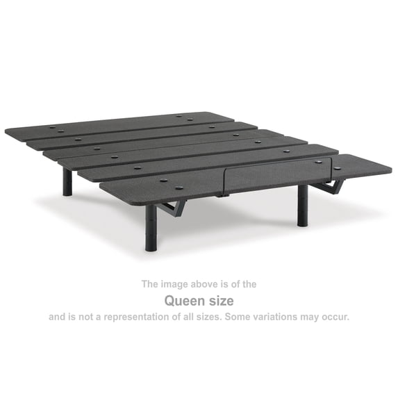 Signature Design by Ashley Cosmic Power Base King Adjustable Bed Base, Black