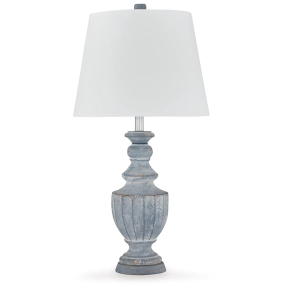 Signature Design by Ashley Cylerick Terracotta Table Lamp, Antique Blue