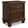 thumbnail image 1 of Signature Design by Ashley Danabrin Classic 2 Drawer Nightstand for Bedroom, Dark Brown, 1 of 8