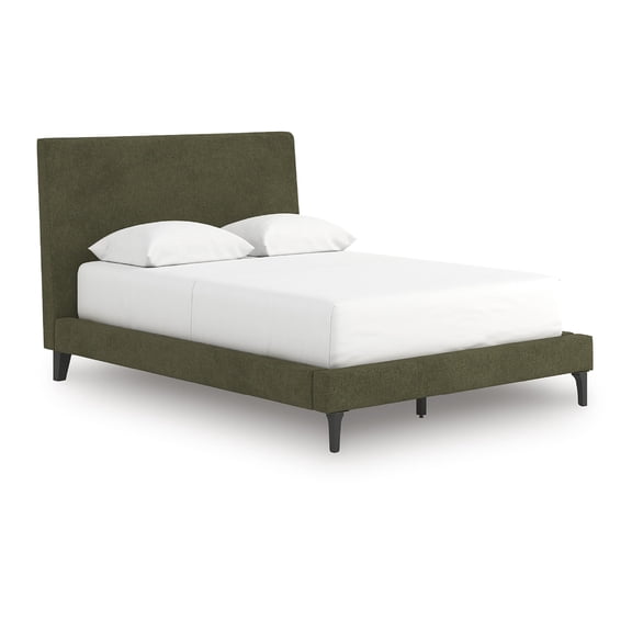 Signature Design by Ashley Darcalli Green Full Upholstered Bed with Roll Slats