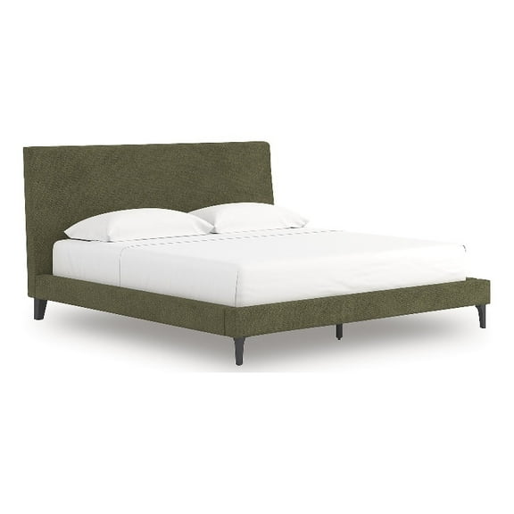 Signature Design by Ashley Darcalli Green King Upholstered Bed with Roll Slats