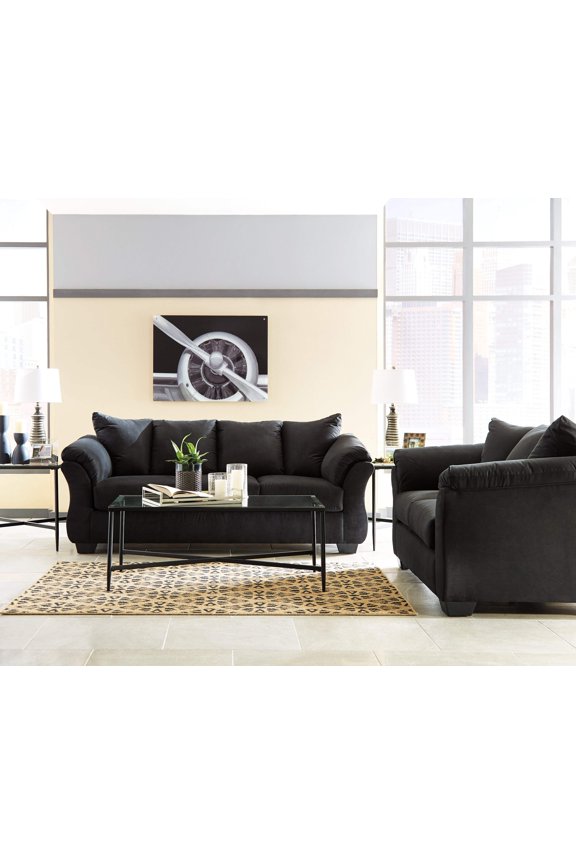 Signature Design by Ashley Darcy Fabric Sofa in Cobblestone
