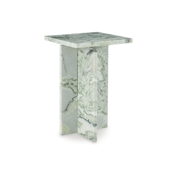 Signature Design by Ashley Deaconwell White & Green Marble Accent Table
