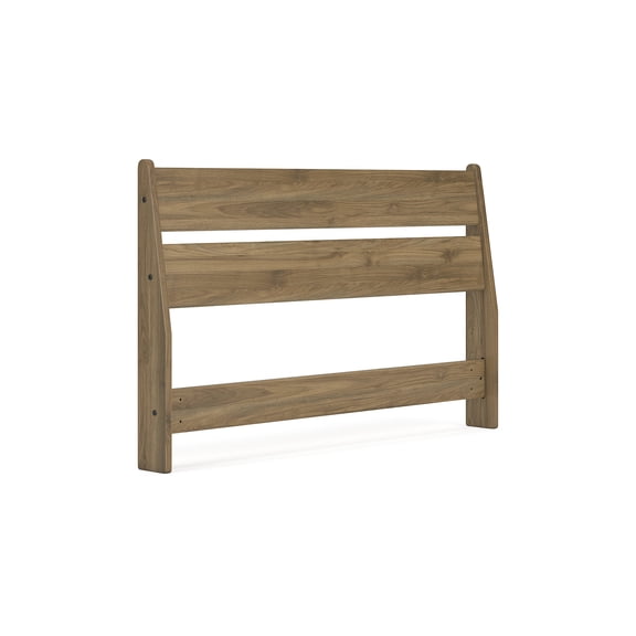 Signature Design by Ashley Deanlow Full Mid-Century Panel Headboard, Honey Brown