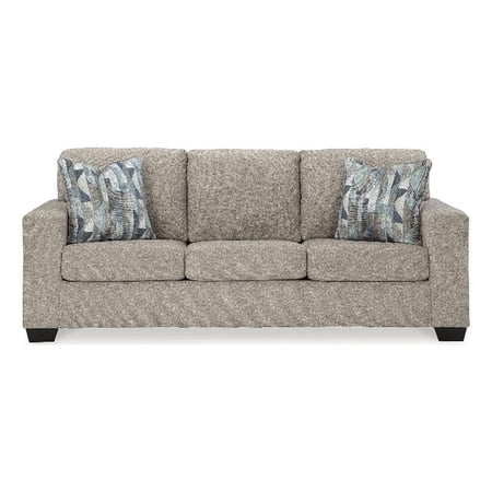 Signature Design by Ashley Deltona Parchment Sofa with Decorative Accent Pillows