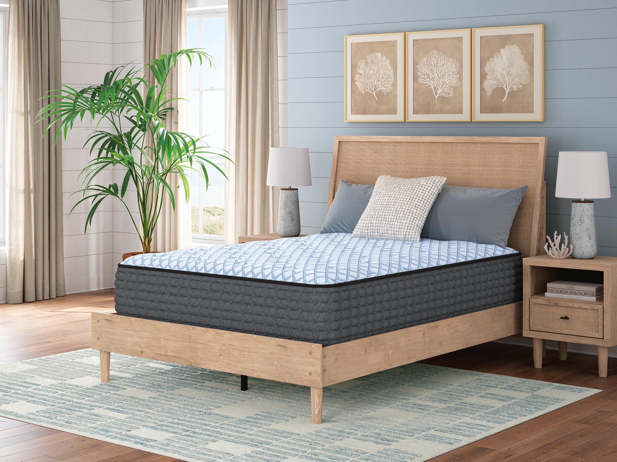 Signature Design by Ashley Destin Cove 15 Inch Plush Twin XL Mattress, Hybrid with Memory Foam and Wrapped Coils