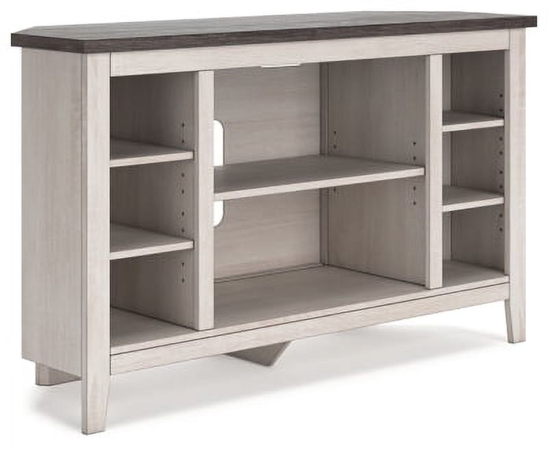 Signature Design by Ashley Casual Dorrinson Corner TV Stand Twotone