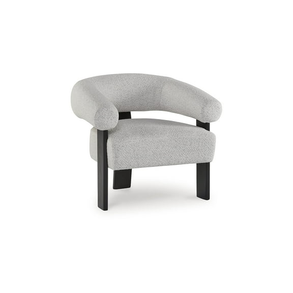 Signature Design by Ashley Dultish Barrel Back Accent Chair, Snow Gray