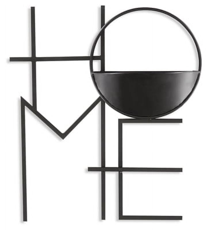 Signature Design by Ashley Dunster Metal Indoor Outdoor 20" Wall Planter, Black