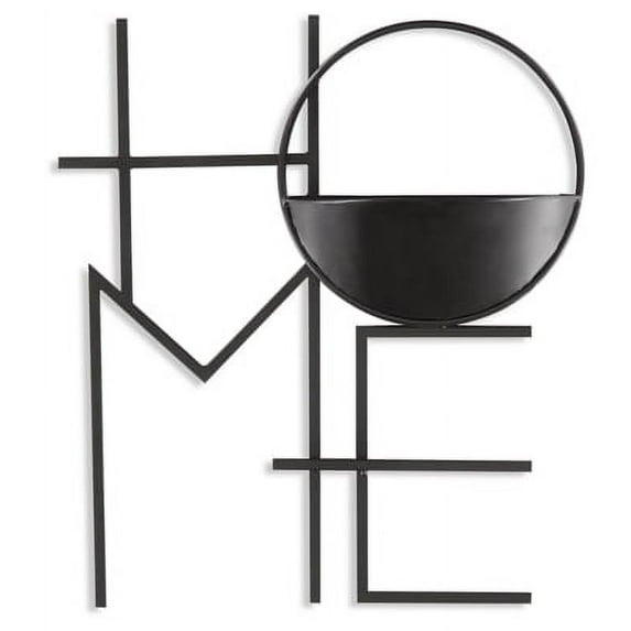 Signature Design by Ashley Dunster Metal Indoor Outdoor 20" Wall Planter, Black
