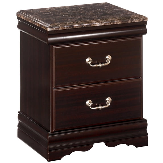 Ashley Esmarelda Two Drawer Night Stand in Dark Merlot Finish B179-92