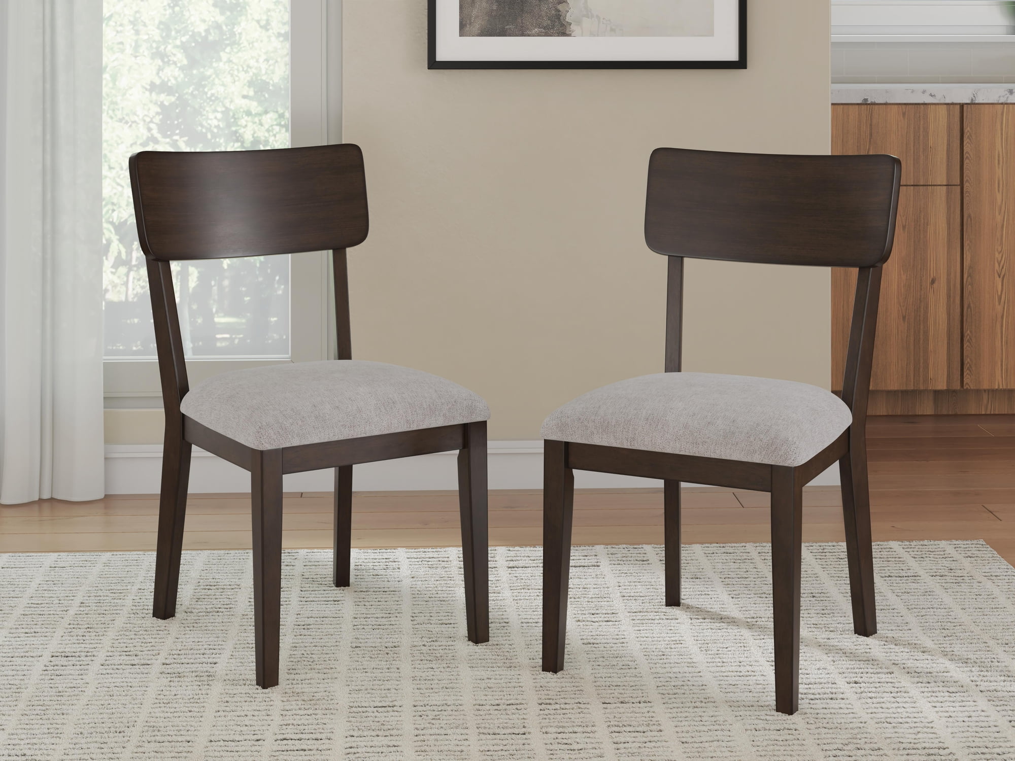 Signature Design by Ashley Favelon Dining Upholstered Side Chairs, Set of 2, Merlot Polyester Upholstery