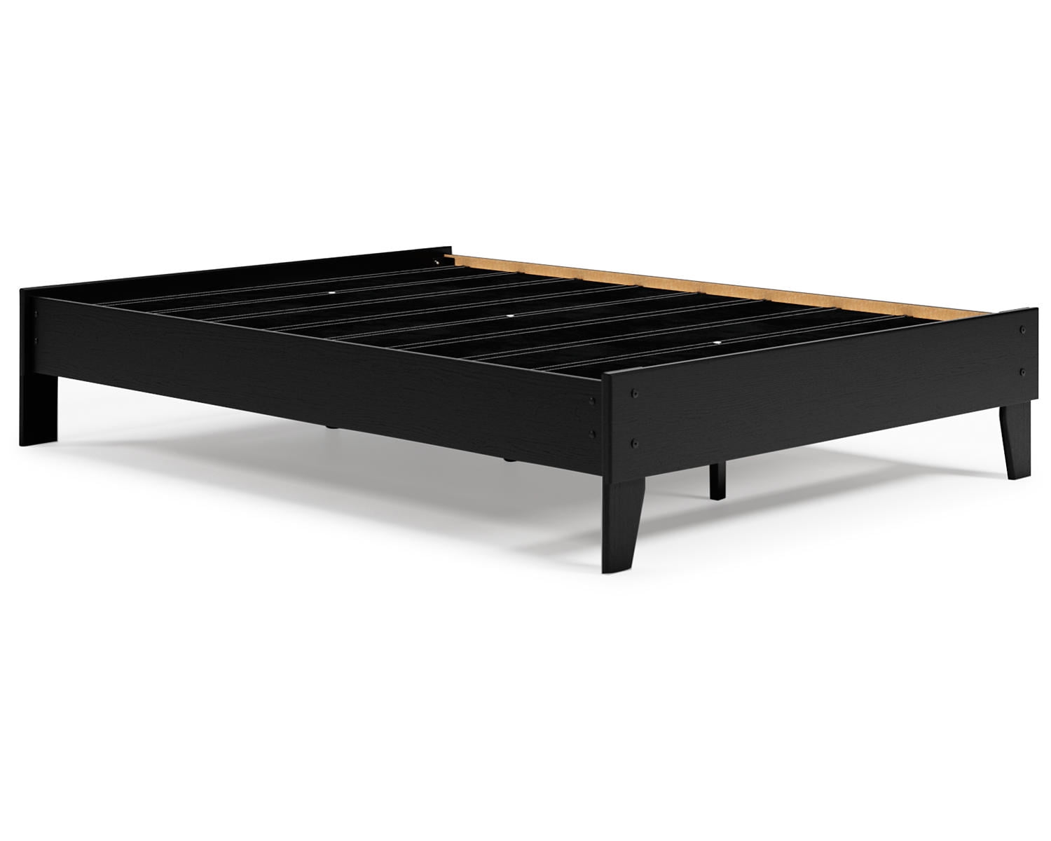 Signature Design by Ashley Finch Modern Platform Bed Frame, Full, Black