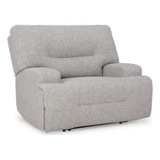 Signature Design by Ashley Tullmere Oversized Power Recliner in Pewter