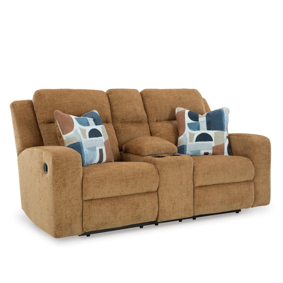 Signature Design by Ashley Furniture Kanlow Brown Reclining Loveseat