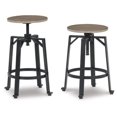 thumbnail image 1 of Signature Design by Ashley Furniture Lesterton Swivel Stool (2/CN), Light Brown/Black, 1 of 5