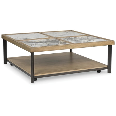 Signature Design by Ashley Furniture Montia Gray & Off White Coffee Table