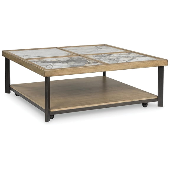 Signature Design by Ashley Furniture Montia  Gray & Off White Coffee Table