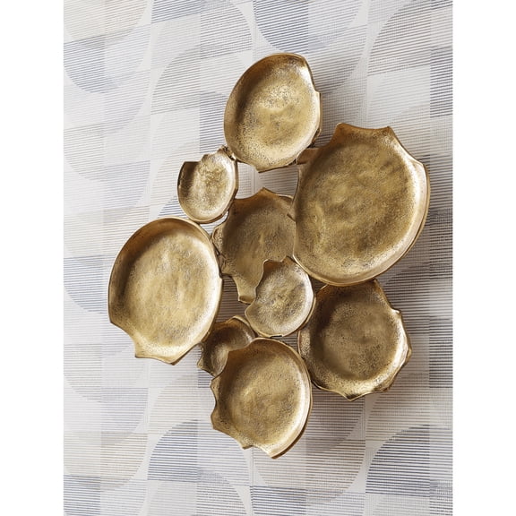 Signature Design by Ashley Gageton Metal Wall Decor, Antiqued Gold Finish