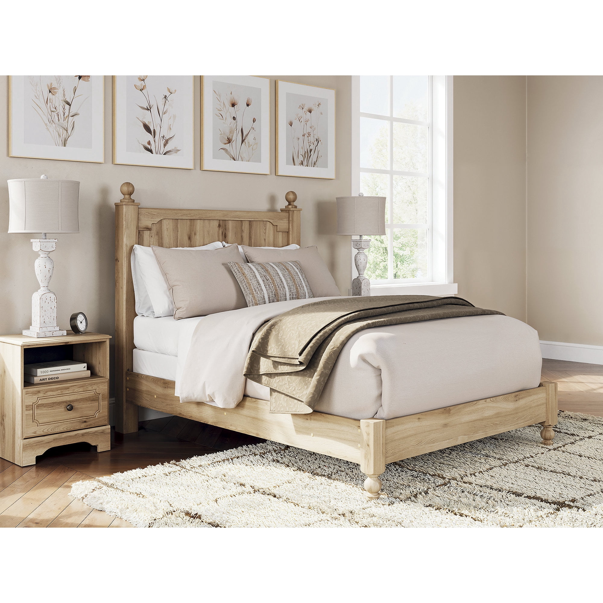 Signature Design by Ashley Galletyn Kids Twin Panel Bed, Light