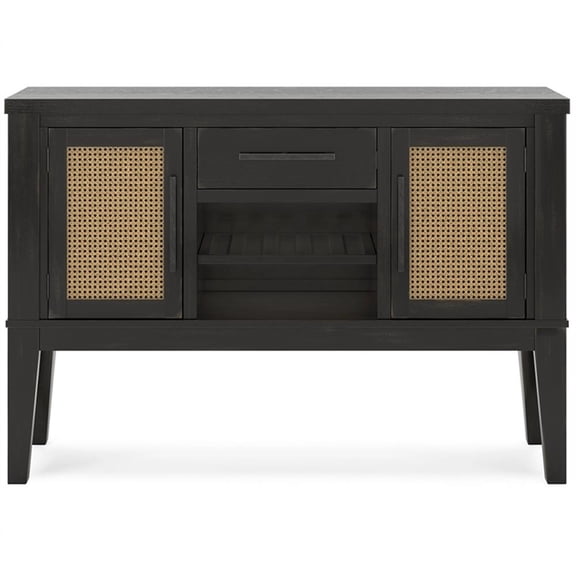 Signature Design by Ashley Galliden Black & Light Brown Dining Server