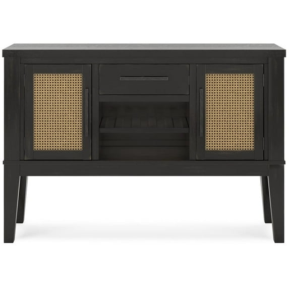 Signature Design by Ashley Galliden Black & Light Brown Dining Server