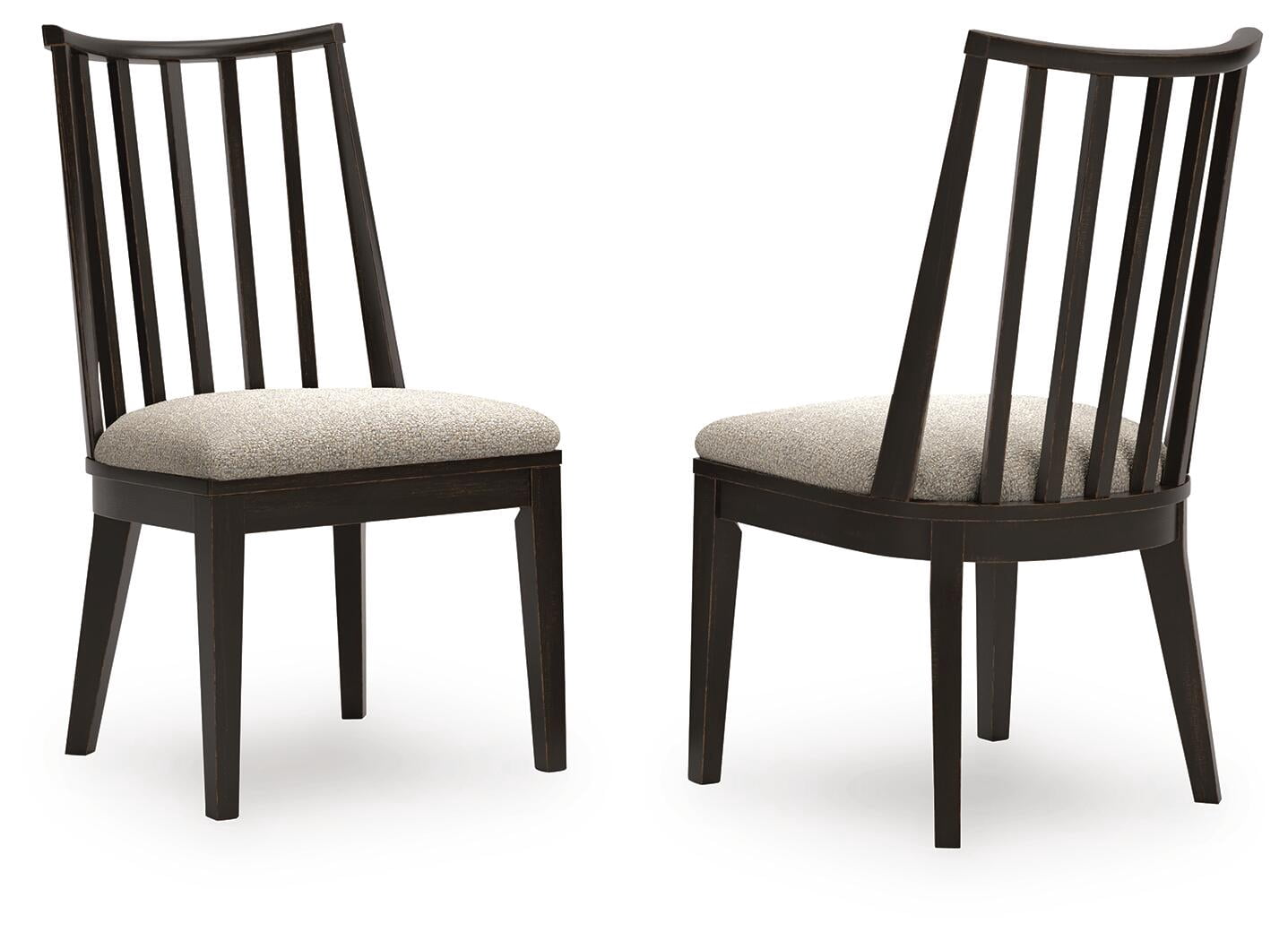 Signature Design by Ashley Galliden Curved Back Dining Chair, Set of 2, Black