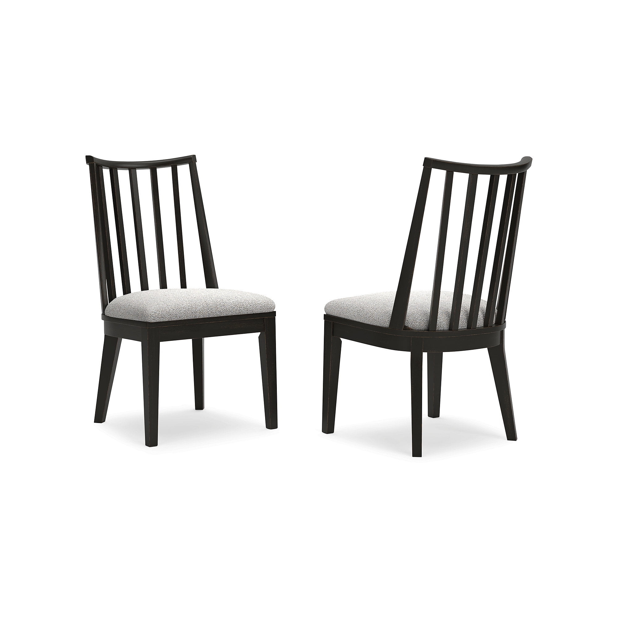 Signature Design by Ashley Galliden Curved Back Dining Chair, Set of 2, Black