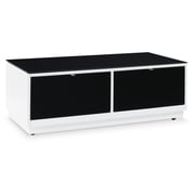 Signature Design by Ashley Gardoni Glass Tabletop Coffee Table, White/Black