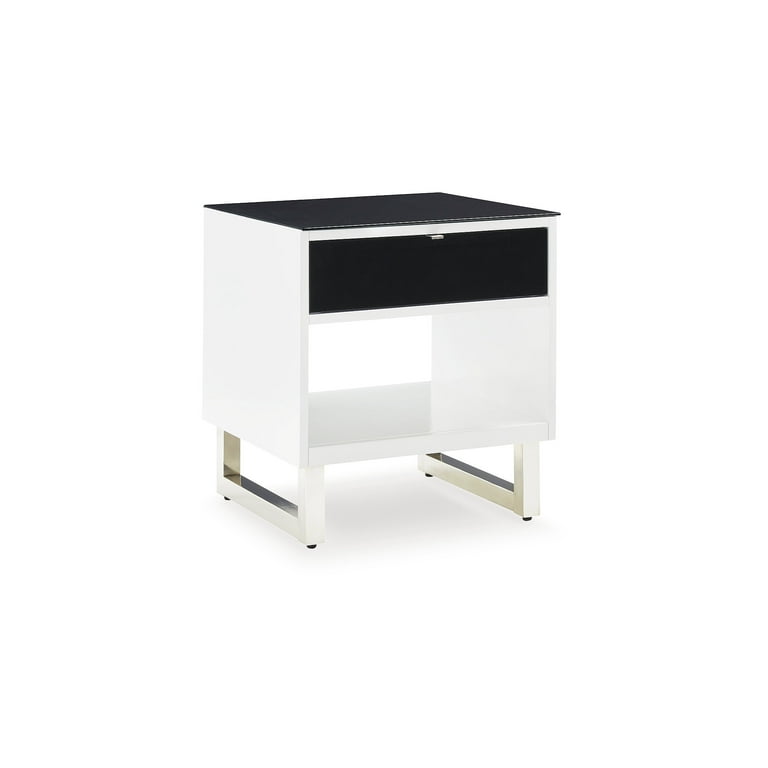 Gardoni End Table - White/Black Gardoni End Table - White/Black