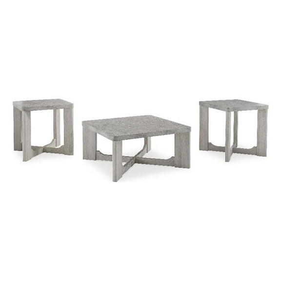 Signature Design by Ashley Garnilly Whitewash Coffee Table (Set of 3)