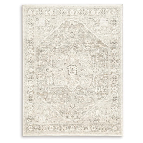 Signature Design by Ashley Gatwell 5' x 7' Rug, Ivory White,Gray & Tan