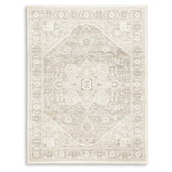 Signature Design by Ashley Gatwell 5' x 7' Rug, Ivory White,Gray & Tan