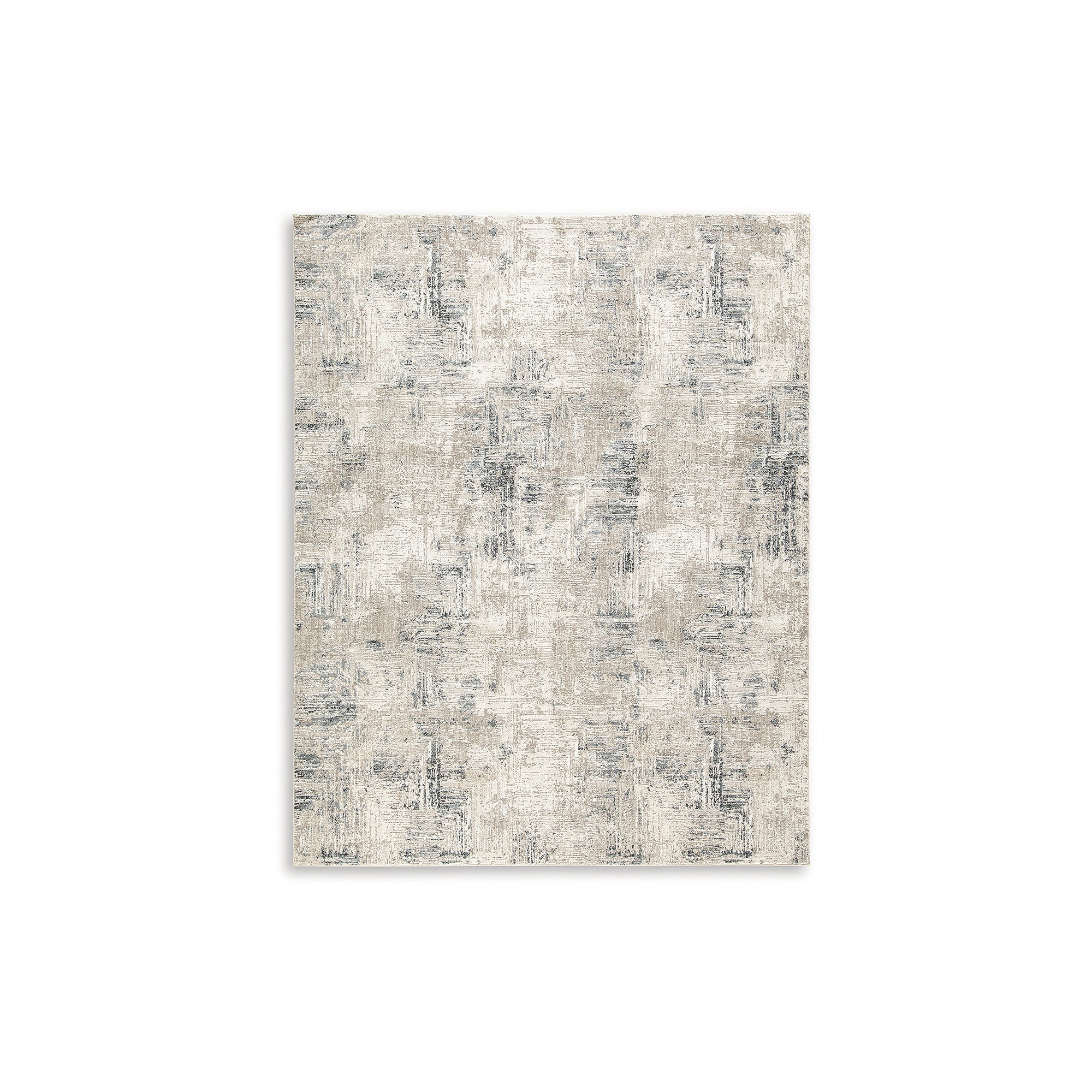 Gentor 8' x 10' Blue and Ivory Abstract Synthetic Rug