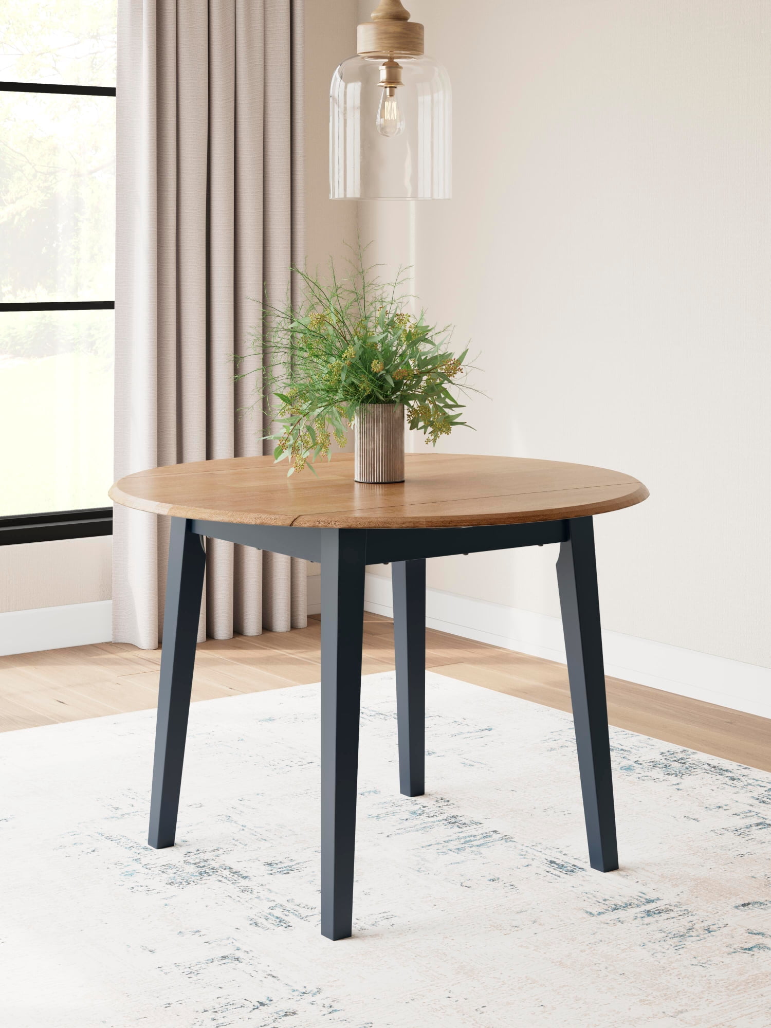 Signature Design by Ashley Gesthaven 2 Drop Leaf Dining Table, Blue