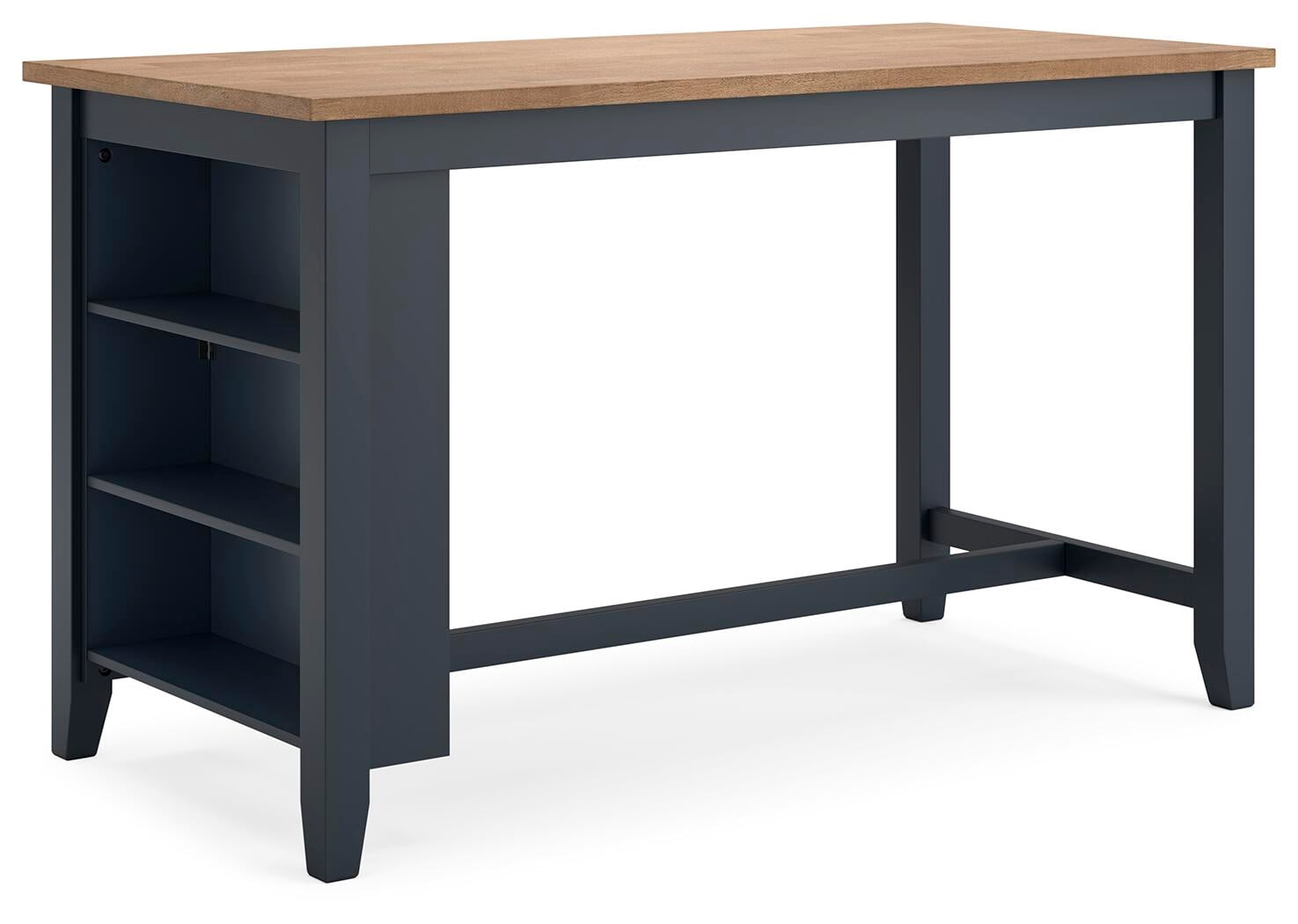 Signature Design by Ashley Gesthaven Counter Height Dining Table with Butcher Block Top, Blue